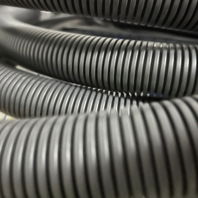 25mm Black Corrugated Drainage Pipe PP , 32mm Black Flexible Drain Pipe