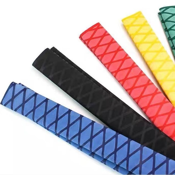 Blue Skidproof Fishing Rod Shrink Tube , 40mm Heat Shrink Wrap For