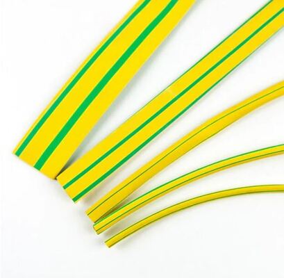 Good price 2:1 Yellow/Green Striped Thin Wall Cross-linked Polyokefin Heat Shrink Tubing Good for Industry online