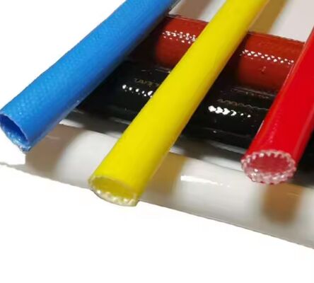 Good price 200°C Rated Temperature Silicone Fiberglass Sleeve with 1.5kV Dielectric Strength and Excellent Aging Resistance for Cable Protection online