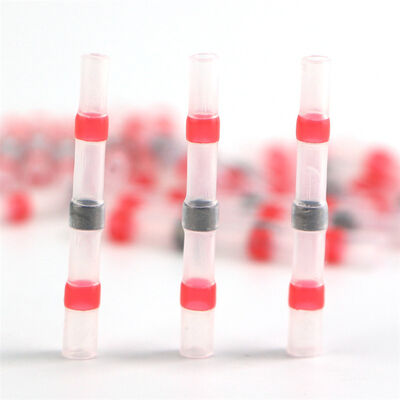 Good price LC Long-Ter-1 22-18AWG Waterproof PE+Copper Red Heat Shrink 2:1 Solder Seal Butt Connectors Terminal for Wire to Wire Splicing online
