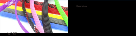 Fusing Point 250C±5C PET Cable Sleeve with Excellent Chemical Resistance and High Abrasion Resistance